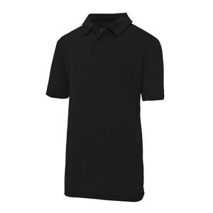 Just Cool Kids Big Boys Sports Polo Plain Shirt (Pack of 2) / Jet Black